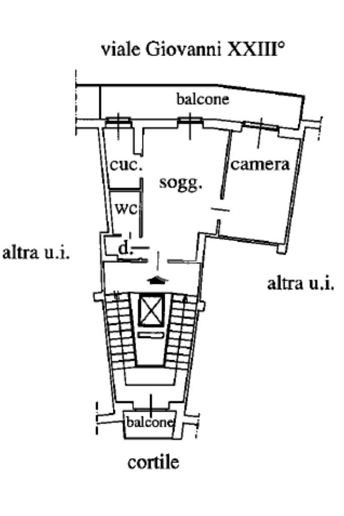 Bilocale Viale papa giovanni XXIII, Beinasco - planimetria 1