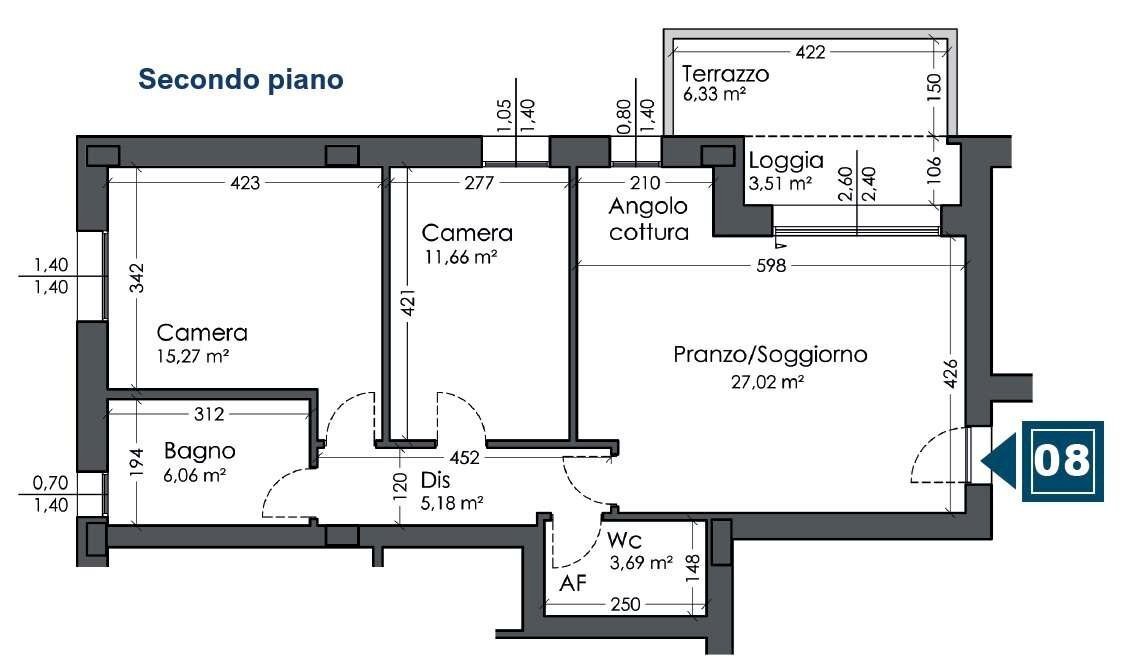 Three-room apartment Formigine - photo 3
