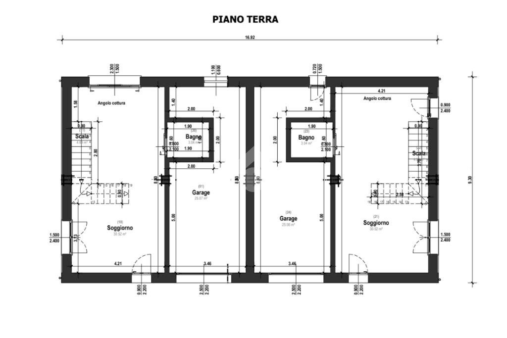 Portion of a house Via S. Martino, Zola Predosa - floor plans 1