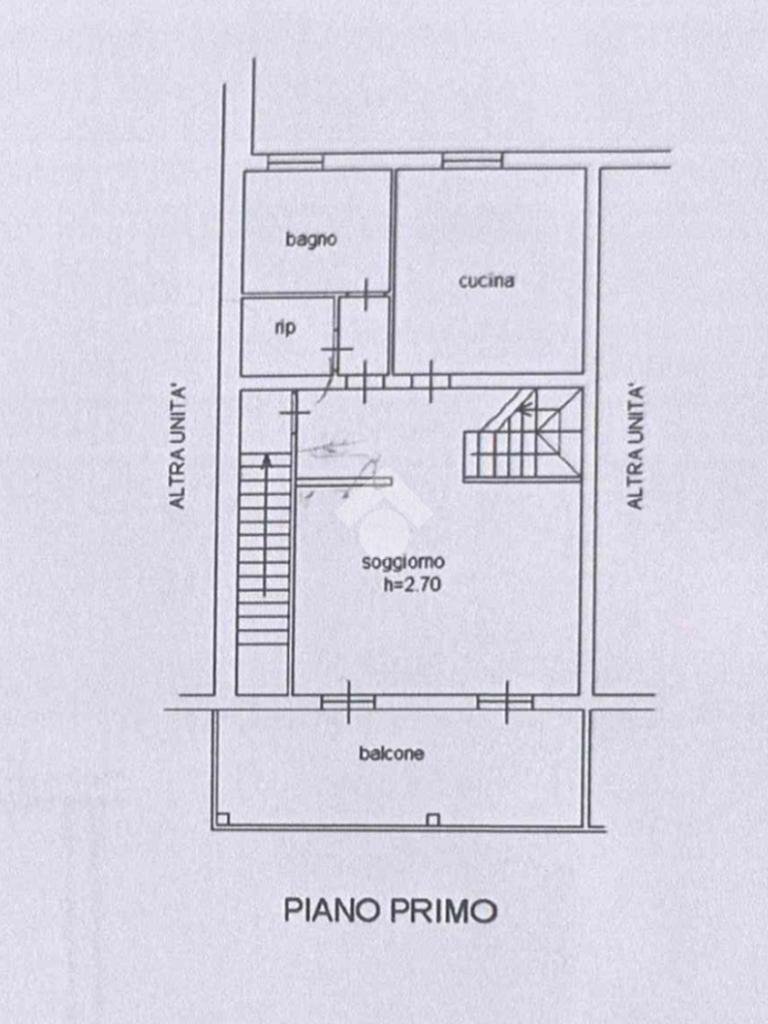 Casa semi indipendente Via ponte forca, Cadelbosco di Sopra - planimetria 1