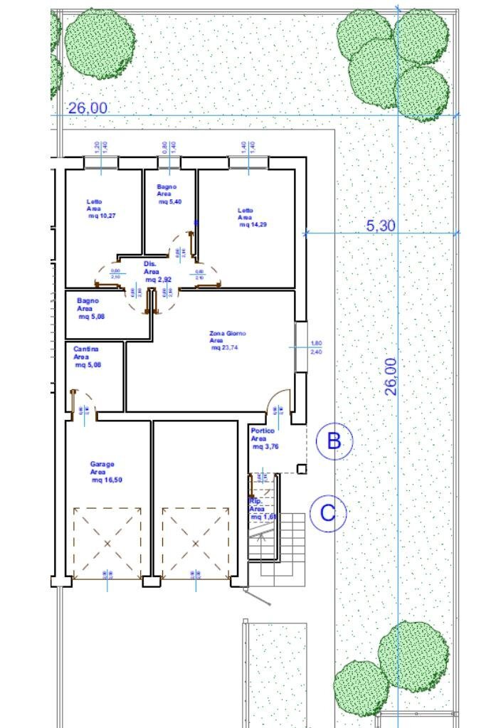 Trilocale Via Michelangelo, Soliera - planimetria 1