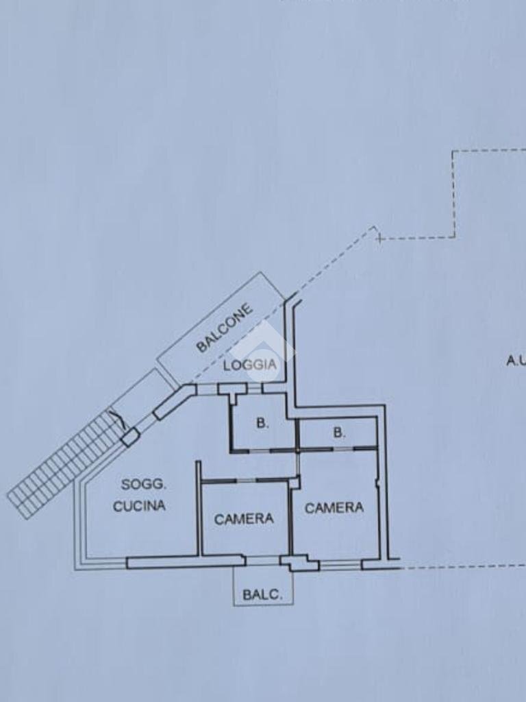 Trilocale Via poerio, Rimini - planimetria 1