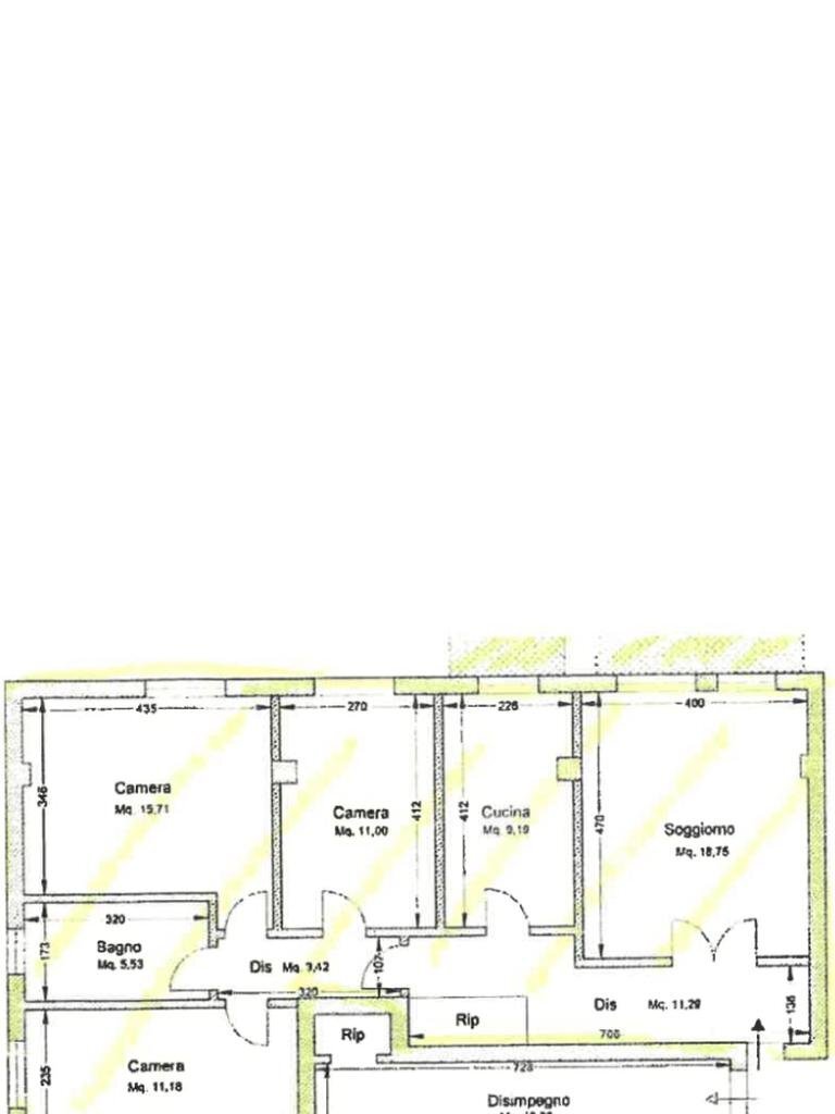 Quadrilocale Viale Regina Elena, Rimini - planimetria 1