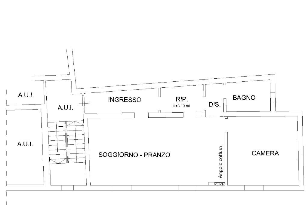 Bilocale Via Vicolo Terziani, Savignano sul Rubicone - planimetria 1