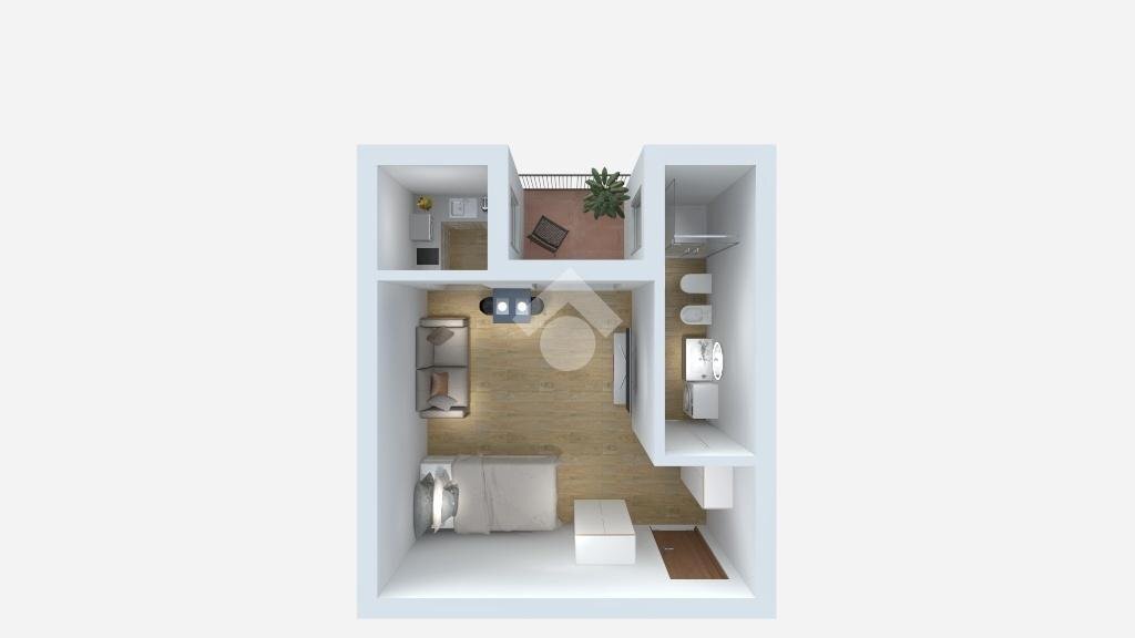 Monolocale Via trevi, Milano (zona Dergano) - planimetria 1