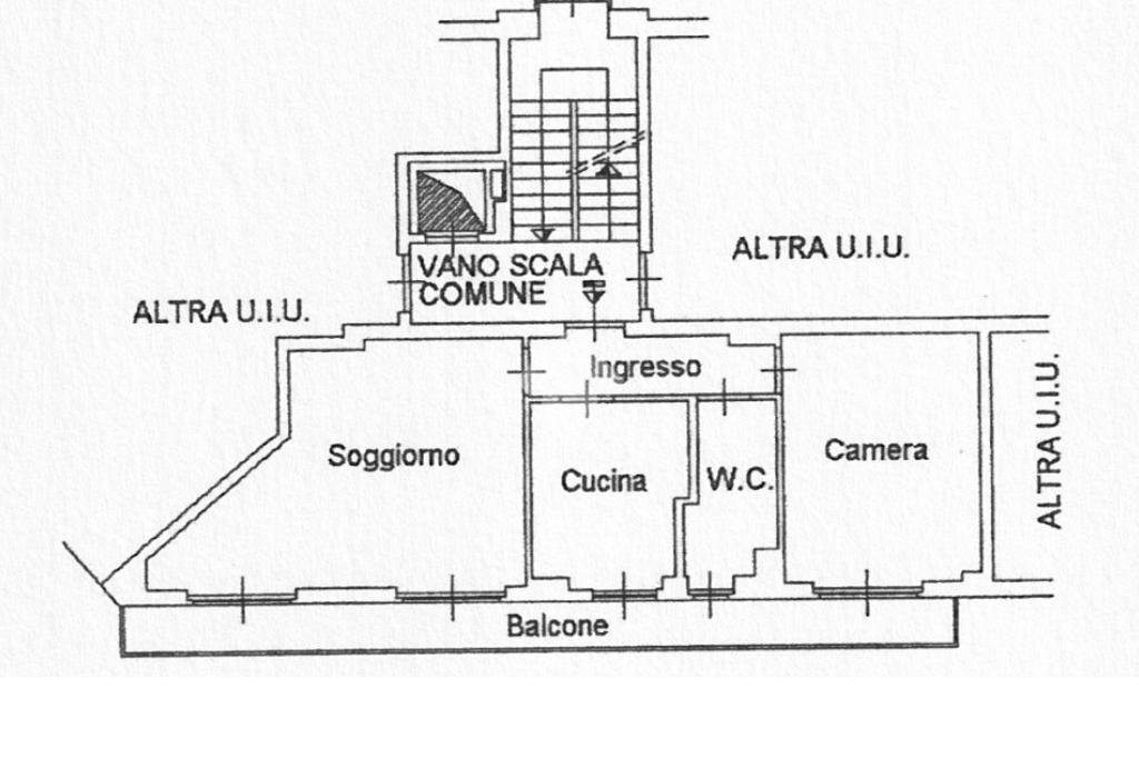 Bilocale Via Giuseppe Pecchio, Milano - planimetria 1