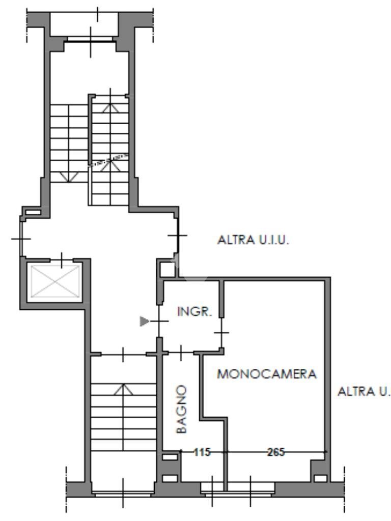 Monolocale Via Viverone, Torino (zona Parella) - planimetria 1