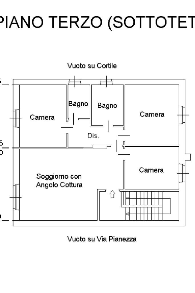 Appartamento Via Pianezza, Torino (zona Lucento) - planimetria 1