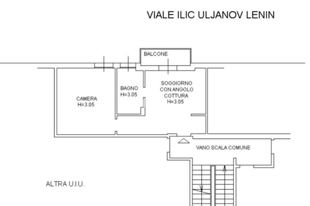 Bilocale Viale Ilic Uljanov Lenin, Bologna (zona Savena) - planimetria 1