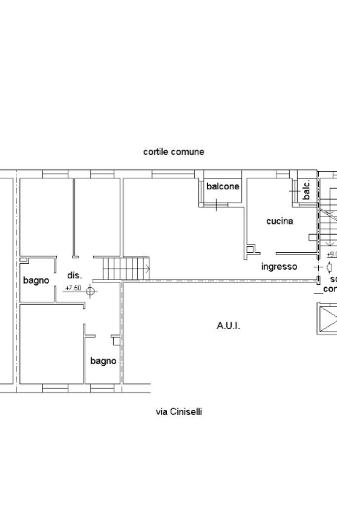 Quadrilocale via Ciniselli, Settimo Milanese - planimetria 1