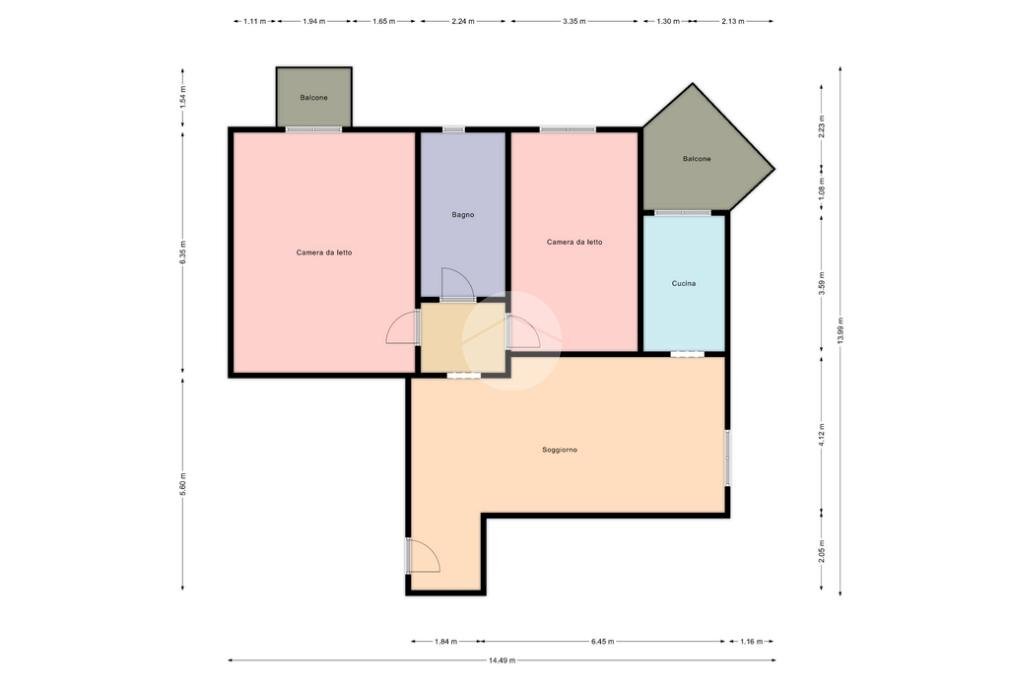 Appartamento Via Liberazione, Peschiera Borromeo - planimetria 1