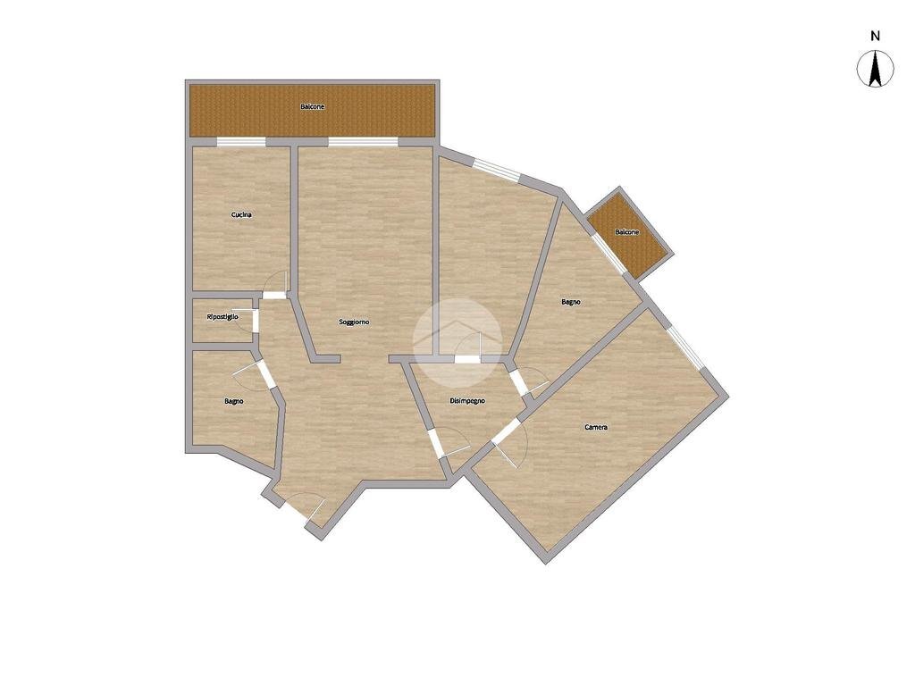 Trilocale Via Giuseppe Di Vittorio, Settimo Milanese - planimetria 1