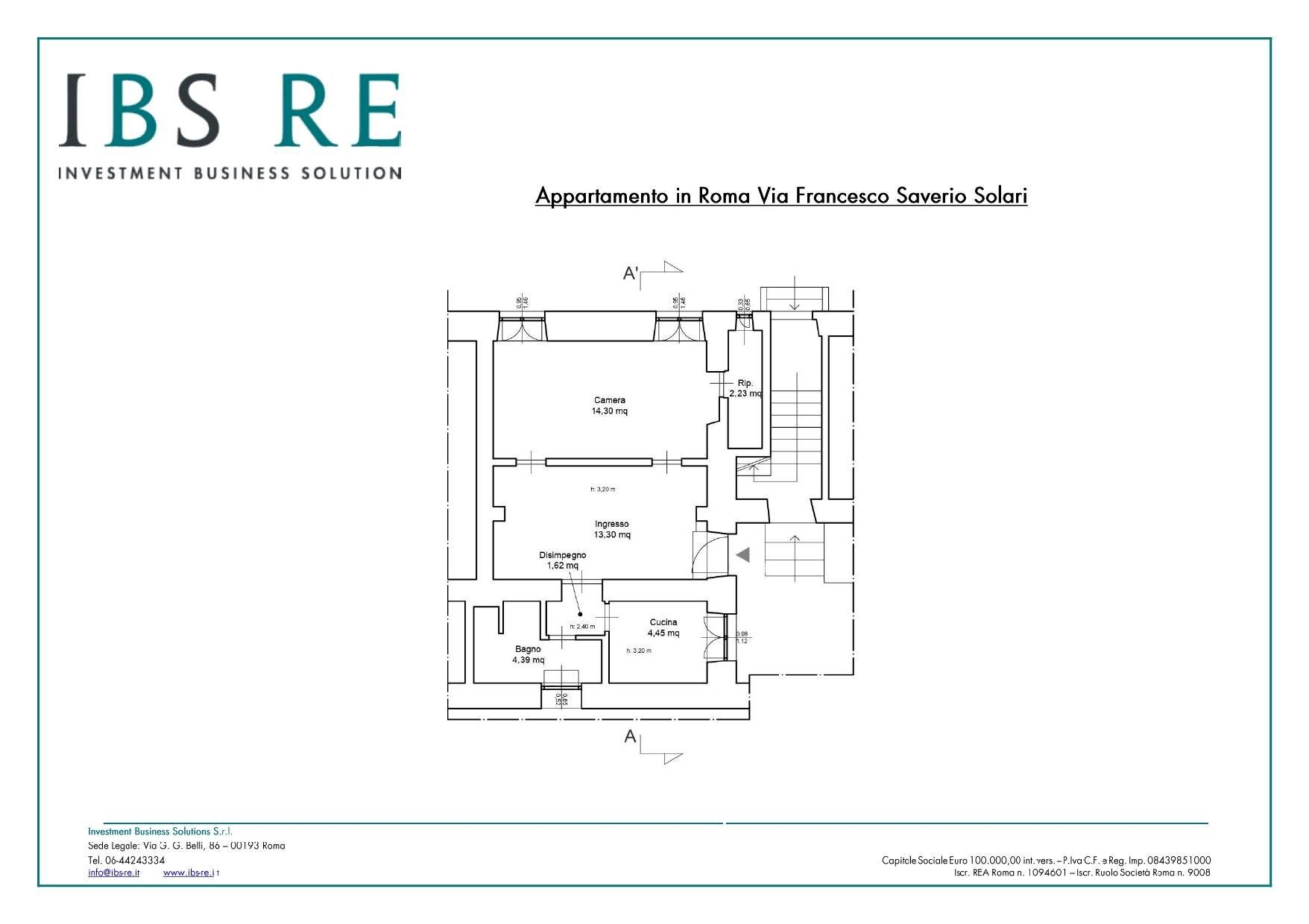 Foto 14 - Bilocale Via Francesco Saverio Solari, Roma - planimetria 1