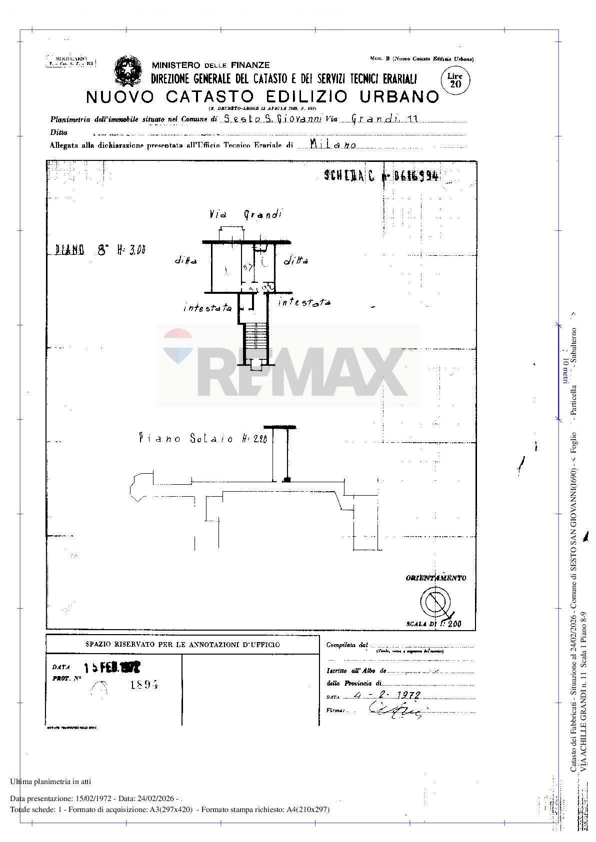 Pianta 2D - One-room apartment Via Achille Grandi
 
11, Sesto San Giovanni - floor plans 1