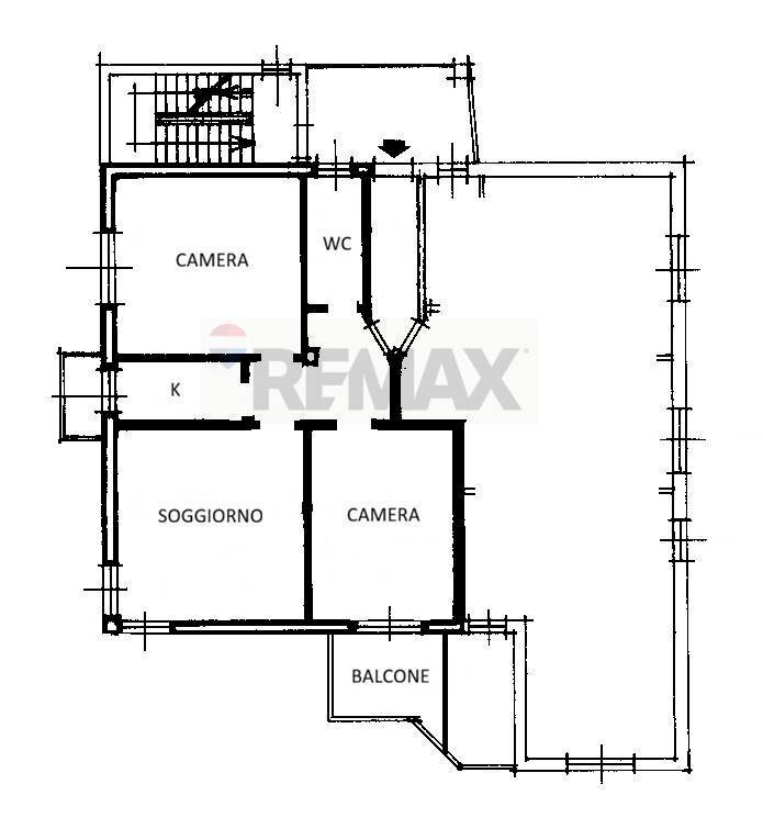 Pianta 2D - Trilocale via San Carlo
 
38, Rho - planimetria 1