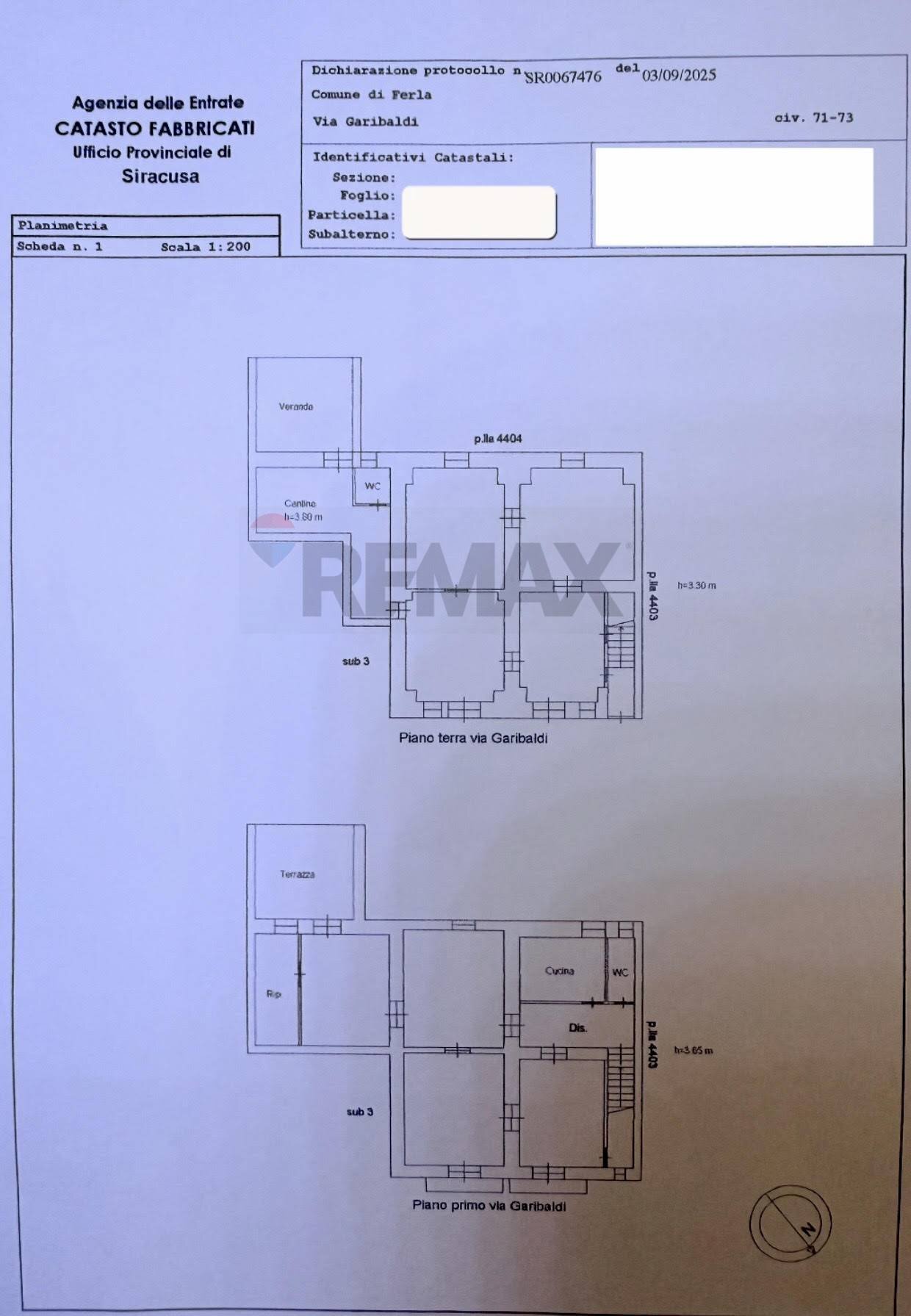 Pianta 2D - Casa indipendente Via Giuseppe Garibaldi
 
71/73, Ferla - planimetria 1