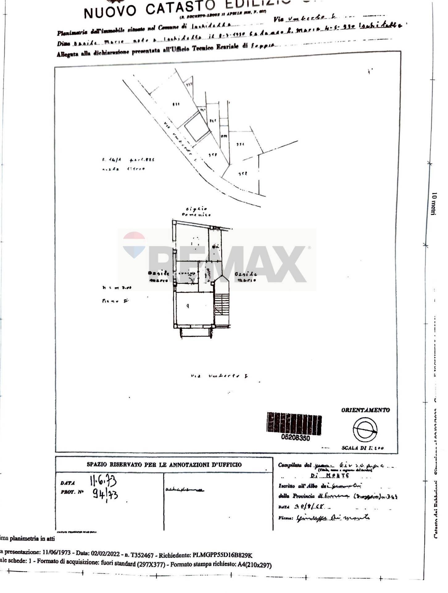 Pianta 2D - Trilocale Via Umberto I
 
125, Ischitella - planimetria 1
