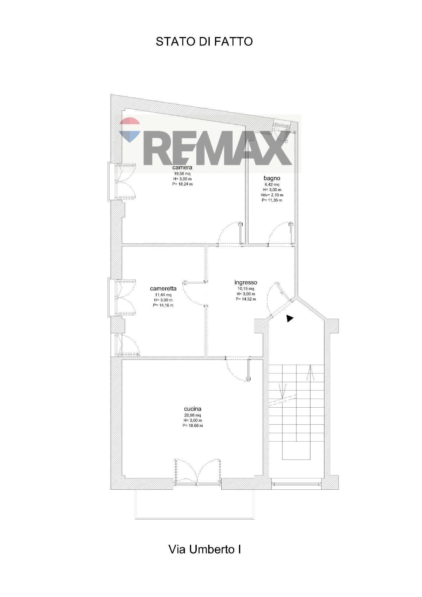 Pianta 2D - Three-room apartment Via Umberto I
 
125, Ischitella - floor plans 1