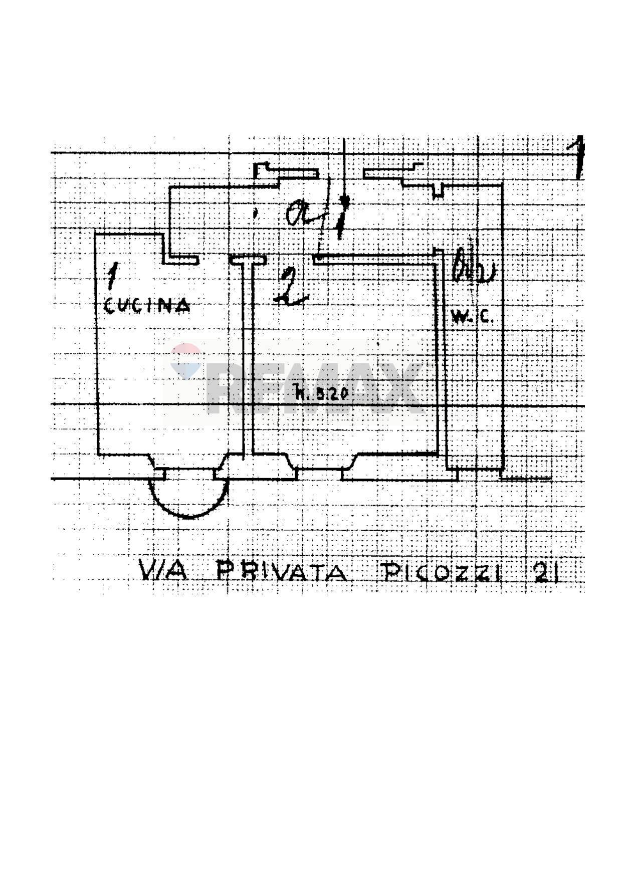Pianta 2D - Bilocale Via Antonio Picozzi
 
21, Milano - planimetria 1