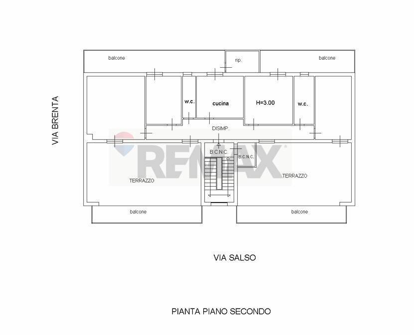 Pianta 2D - Appartamento Priolo Gargallo - planimetria 1