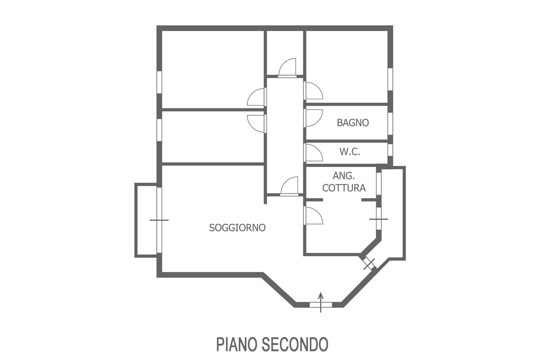 Foto 21 - Four-room apartment Via Cantarini
 
13, Pesaro - floor plans 1