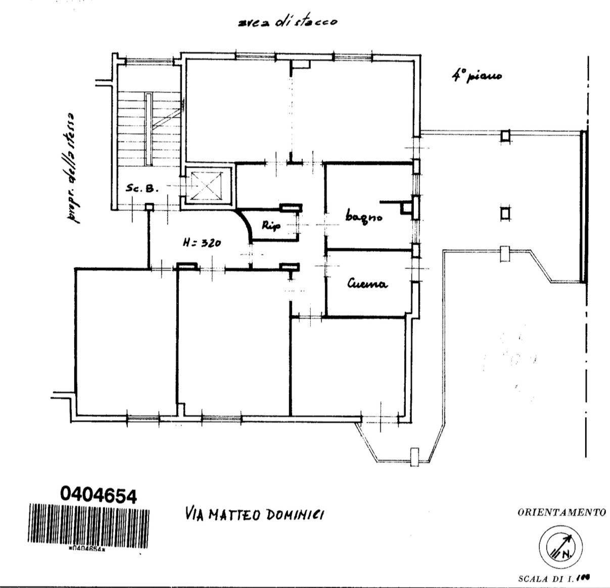 Foto 67 - Appartamento Via Matteo Dominici
 
28, Palermo - planimetria 1