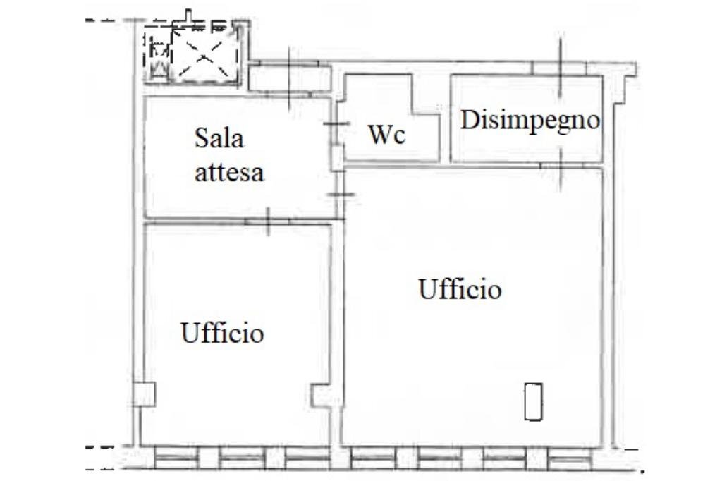 Office Piazza Garibaldi, Saluzzo - floor plans 1