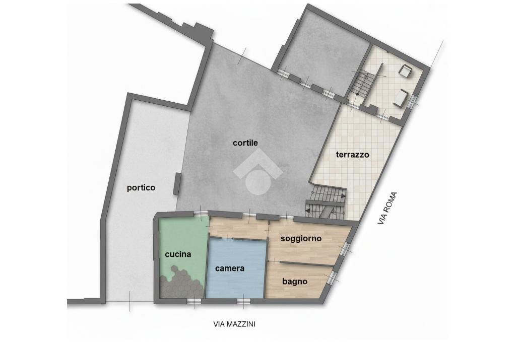 Casa indipendente Via Giuseppe Mazzini, Altavilla Monferrato - planimetria 1