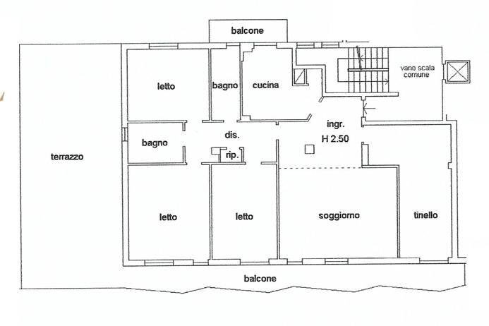 Planimetria - Appartamento via statuto
 
18, Bergamo - planimetria 1