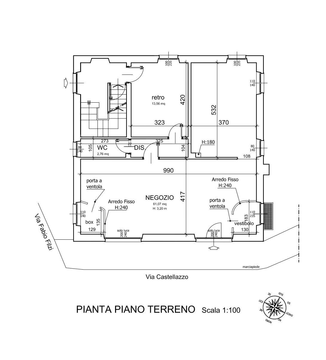 Parrucchieri Uomo - Donna via Castellazzo, 31, Orbassano - planimetria 1