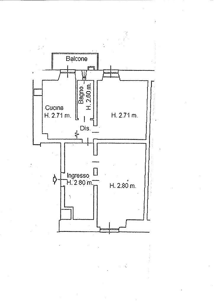 Bilocale via Angelo Gianelli, frazione Quinto Al Mare, Genova - planimetria 1