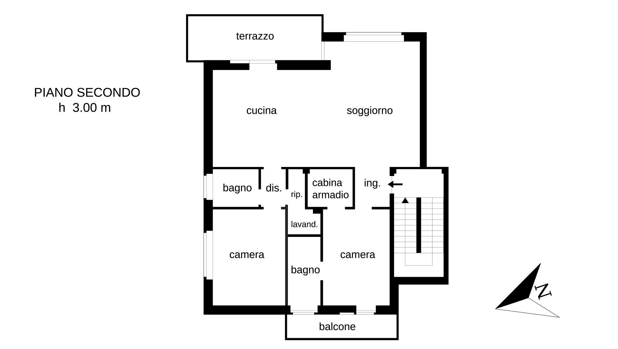 Four-room apartment via Italia, 4, San Mauro Torinese - floor plans 1
