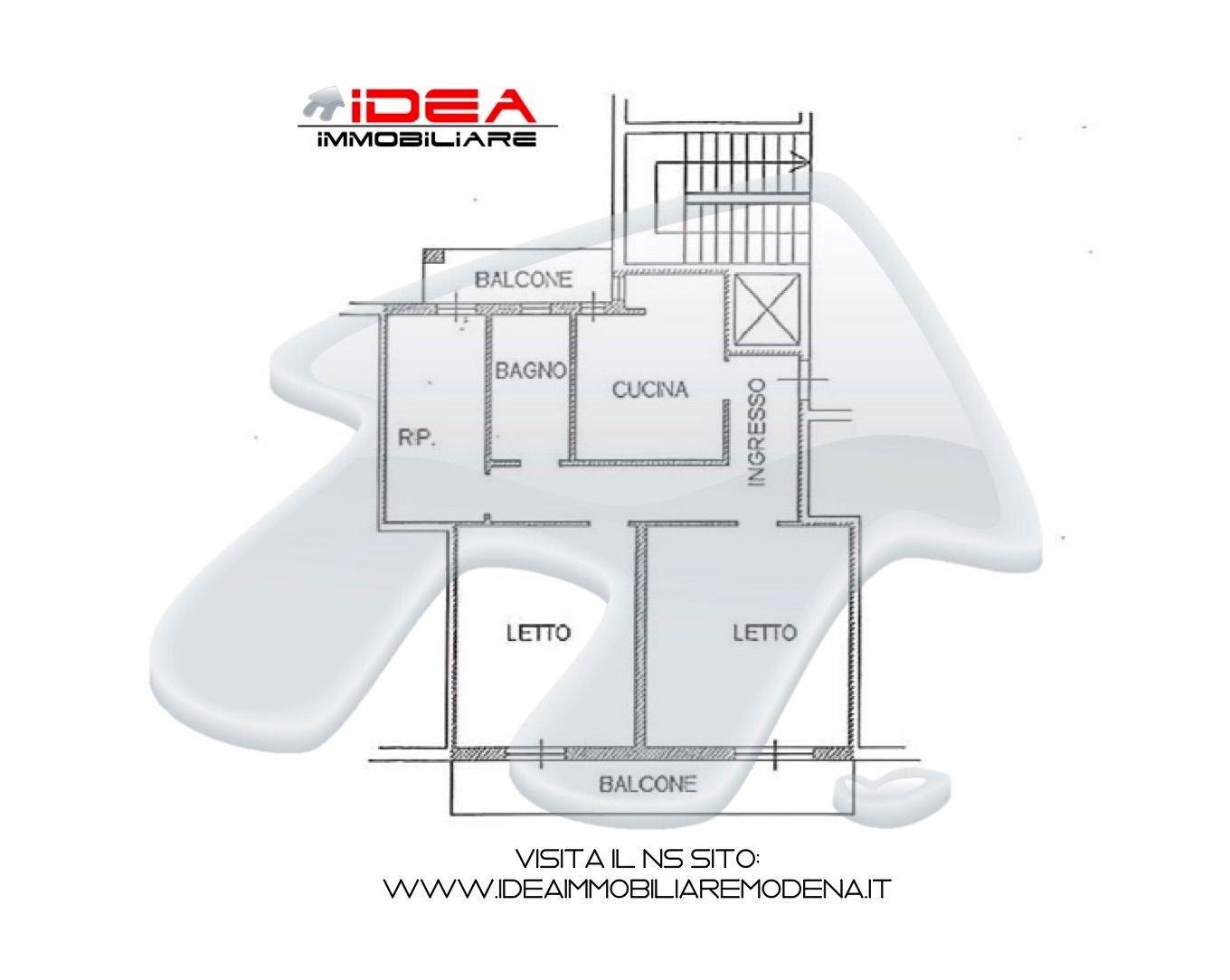 Four-room apartment via San Giovanni Bosco, 42, Modena - floor plans 1