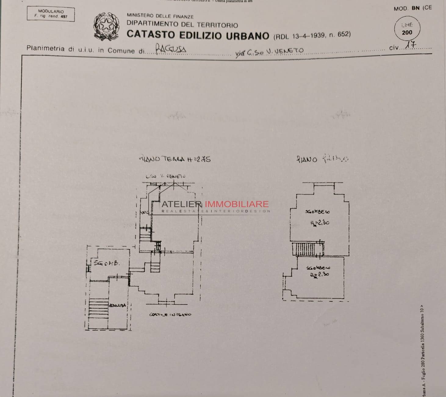 Foto 23 - Casa indipendente Corso vittorio veneto
 
17, Ragusa - planimetria 1
