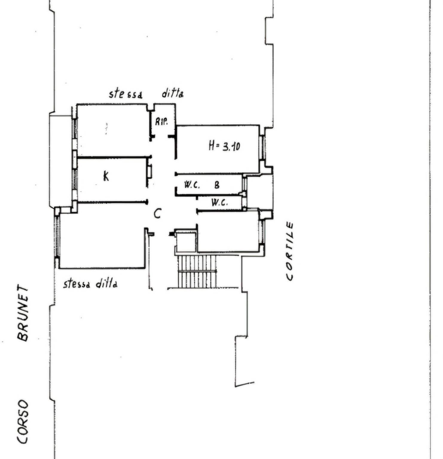 Appartamento corso Carlo Brunet, 31, Cuneo (zona Centro) - planimetria 1