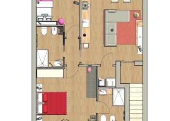 planimetria arredata piano primo.png - Trilocale Decimomannu - foto 14