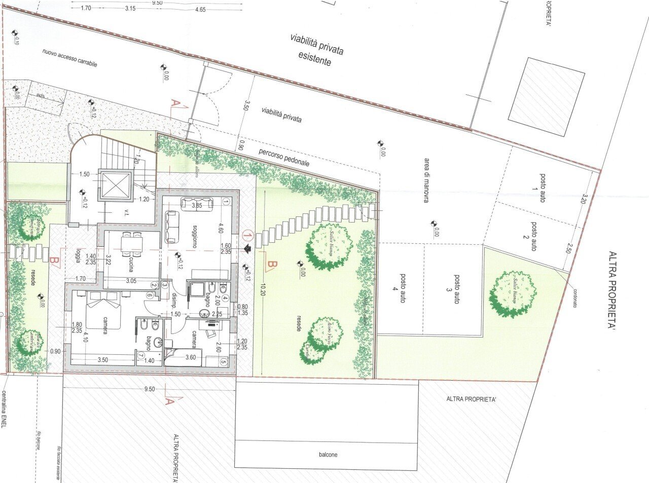planimetria - Terreno edificabile Via Giorgio Vasari, Campi Bisenzio - planimetria 1