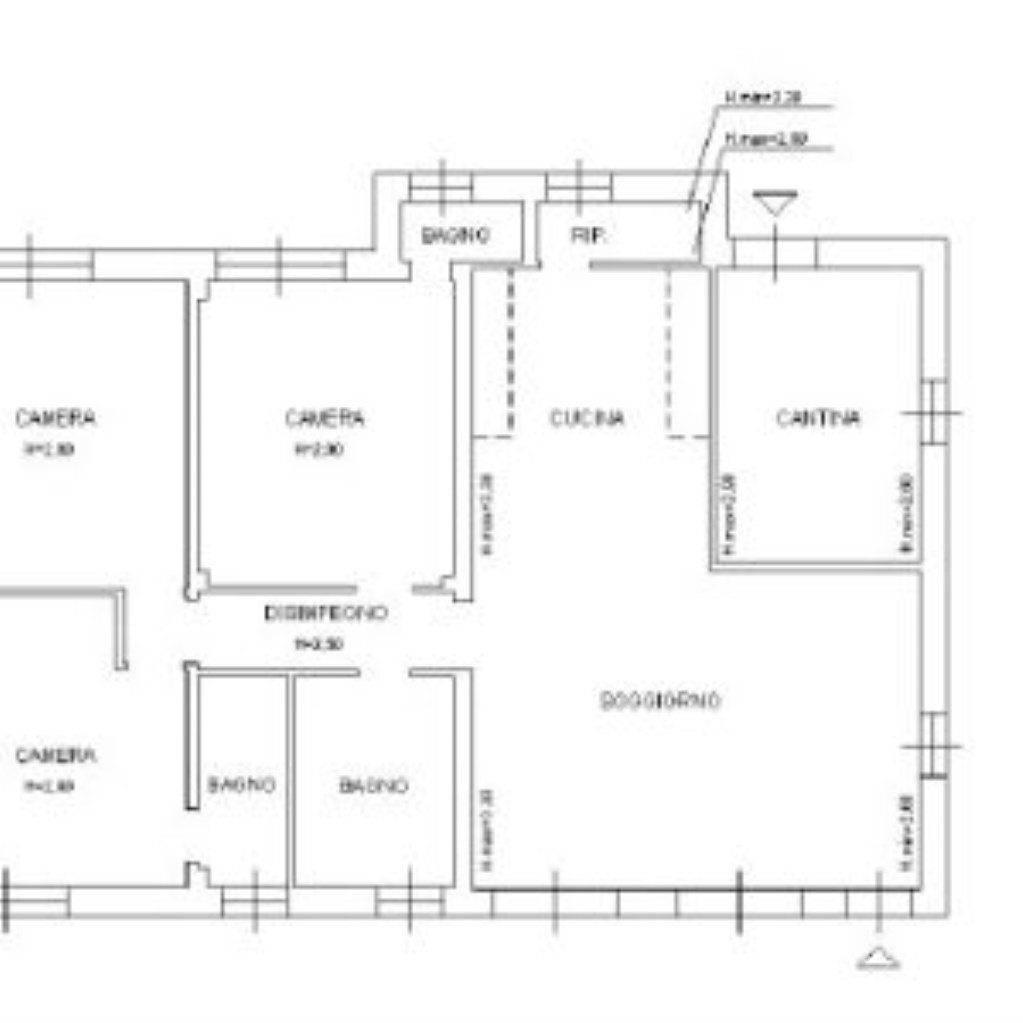 Quadrilocale Via degli Stradelli Guelfi, Bologna (zona Le Roveri) - planimetria 1