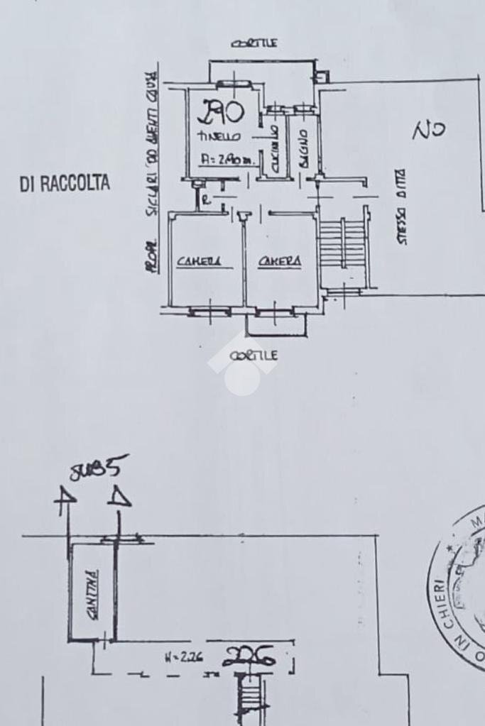 Three-room apartment Via Galimberti, Piobesi Torinese - floor plans 1