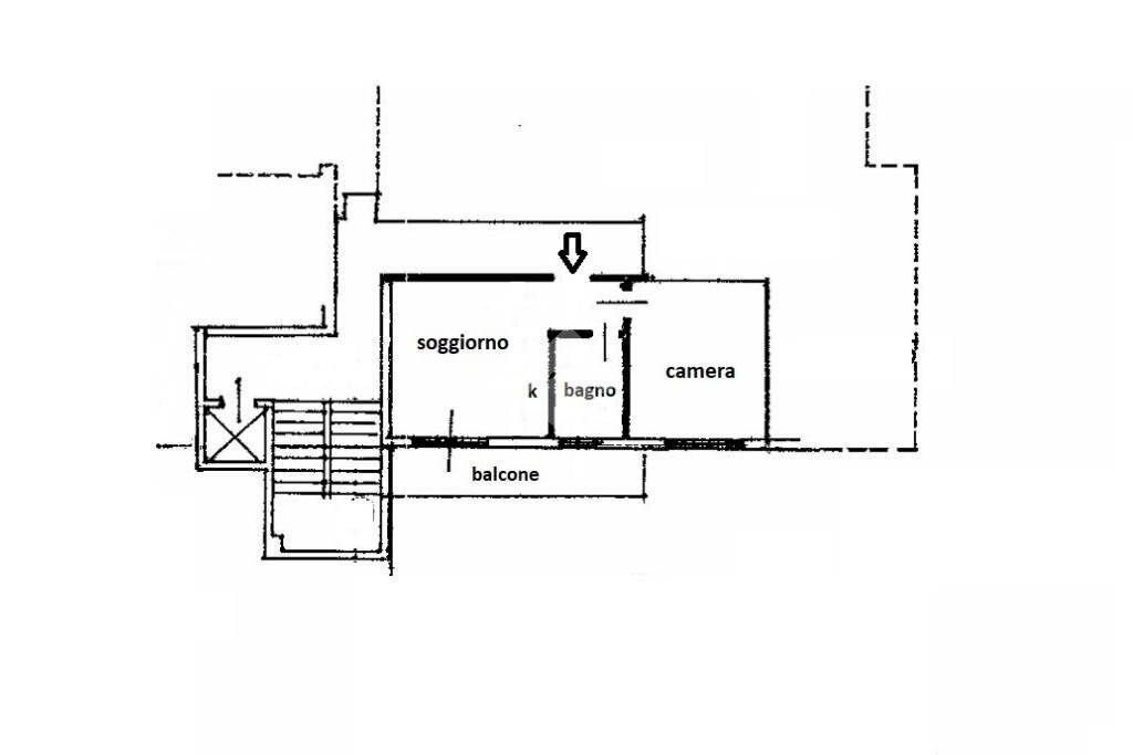 Bilocale Via Dante Alighieri, Sanremo - planimetria 1