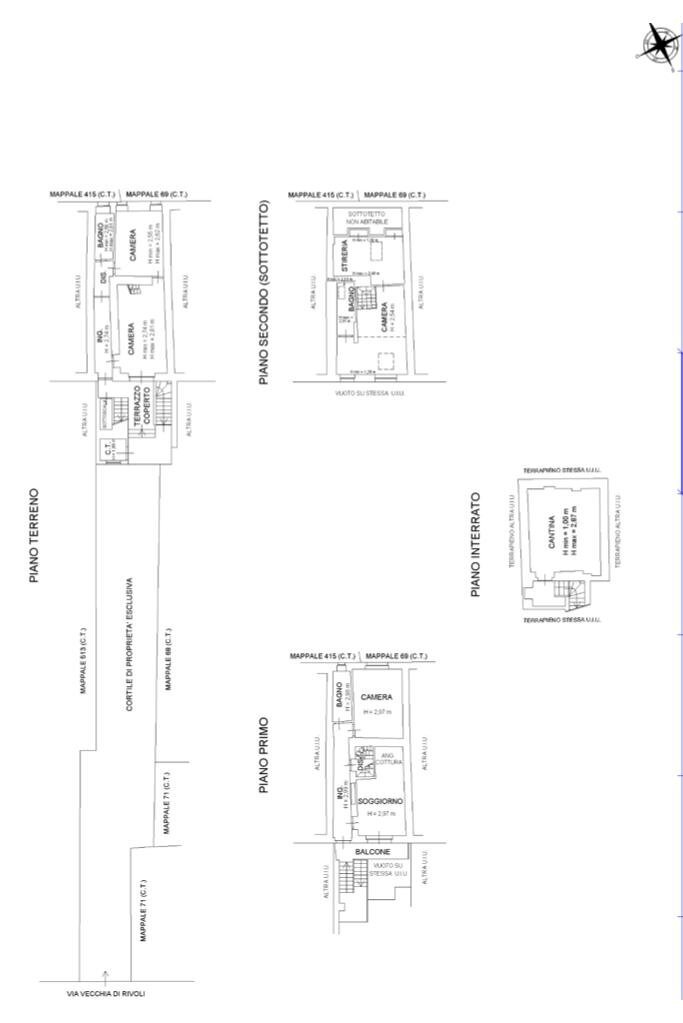 Semi-detached house Via vecchia di rivoli, Rivoli - floor plans 1
