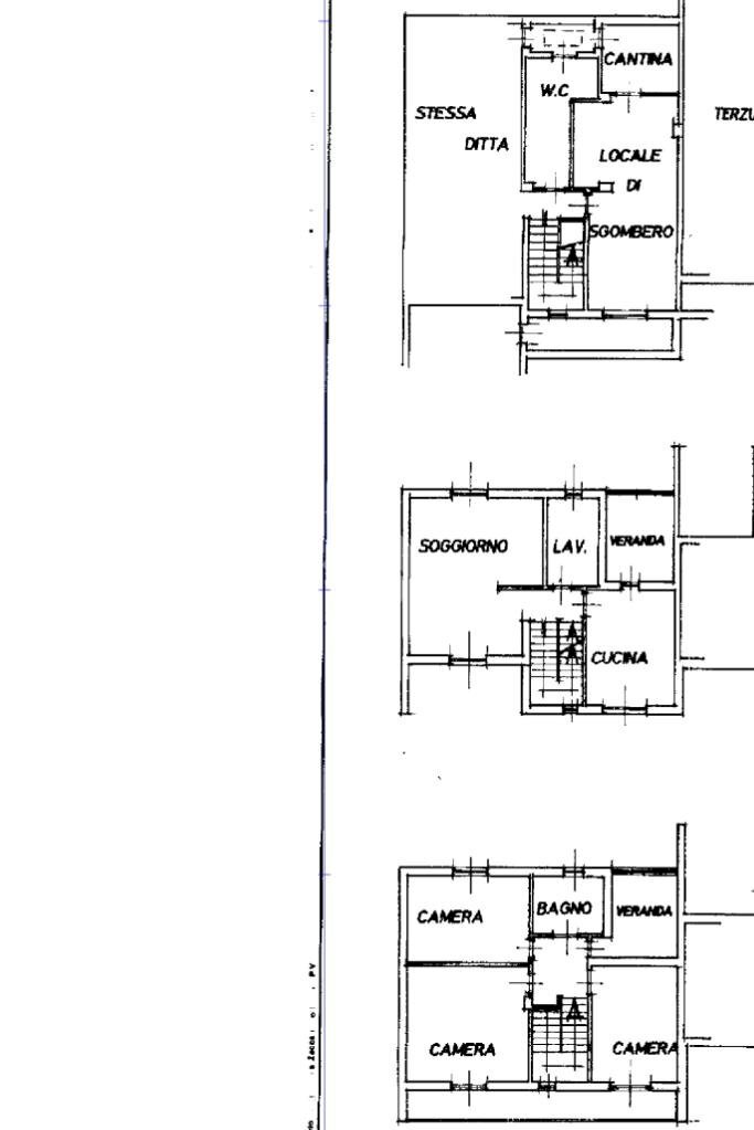 Portion of a house Via roaschia alta, Chieri - floor plans 1