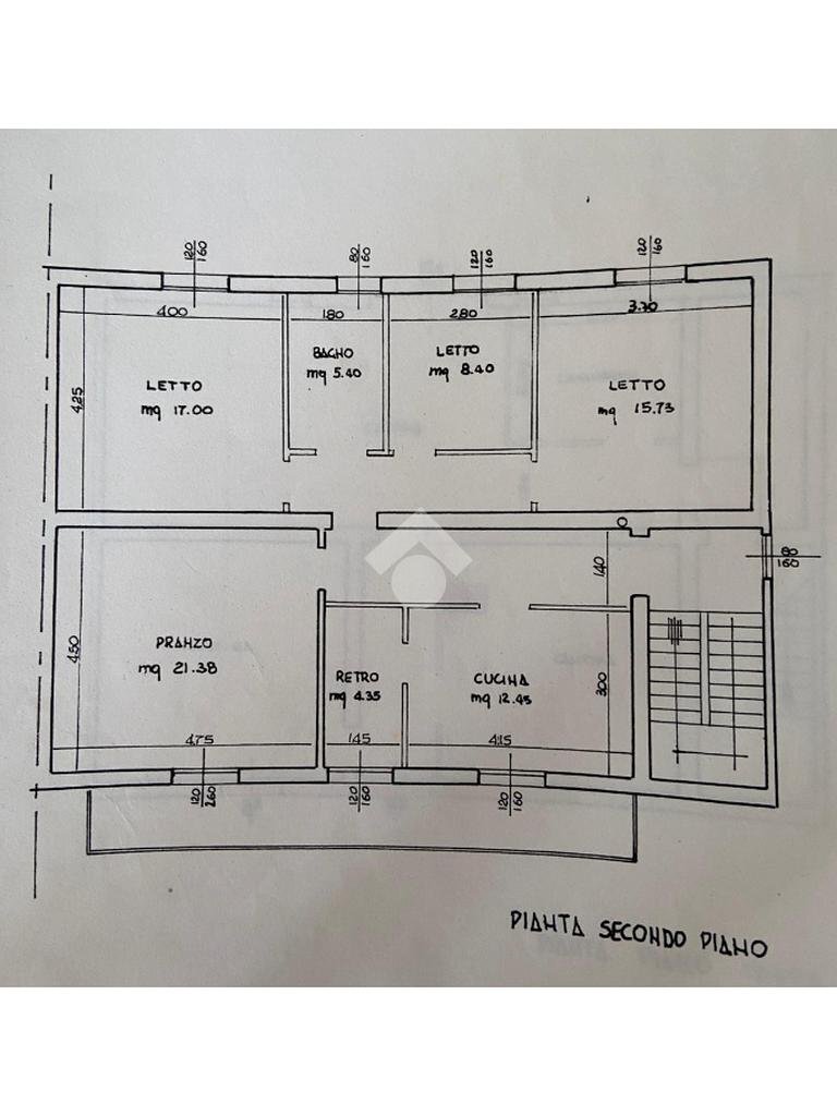 Portion of a house Via marzari, Castel Bolognese - floor plans 1
