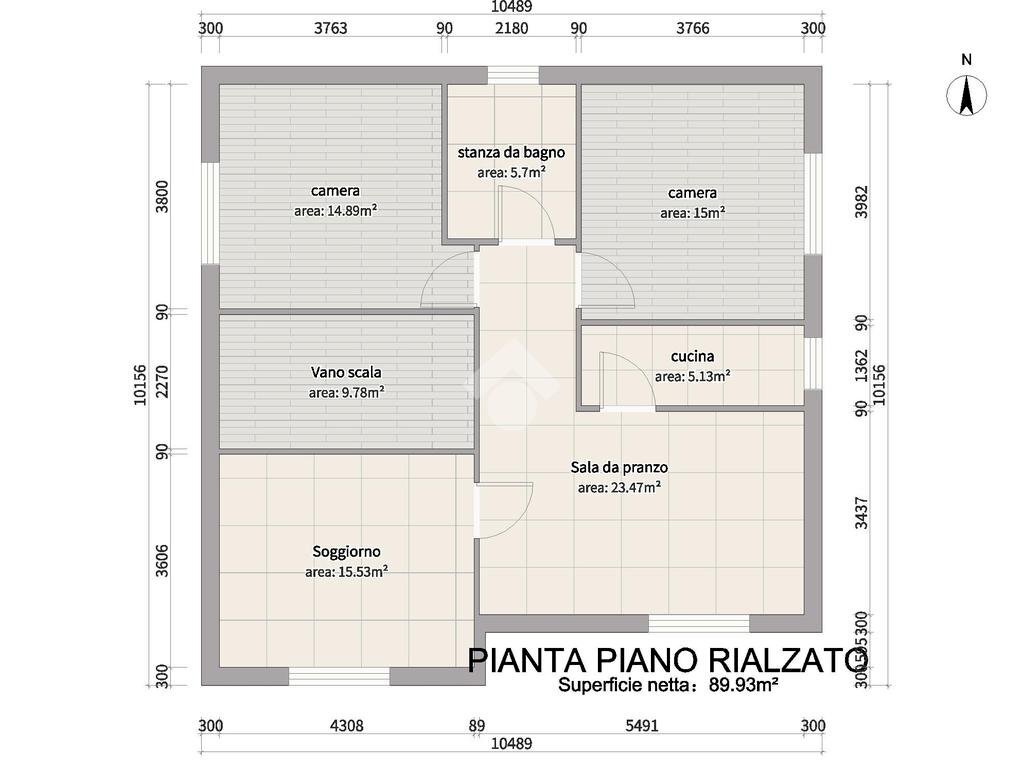 Quadrilocale Viale Foligno, Riccione - planimetria 1