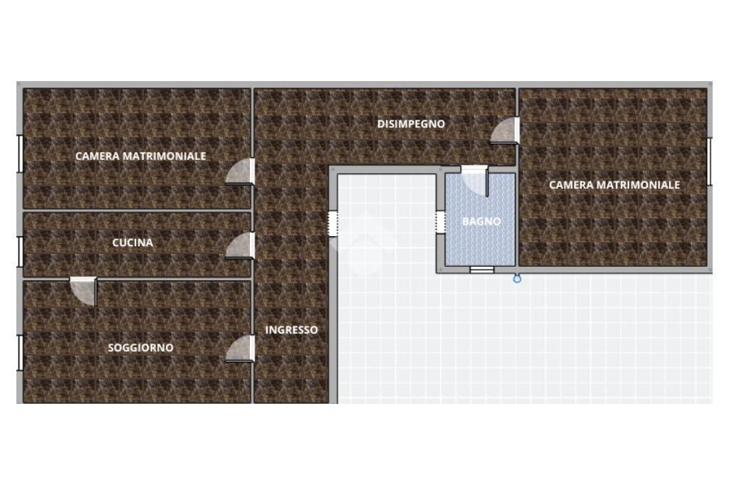 Trilocale Via Casati, Correggio - planimetria 1