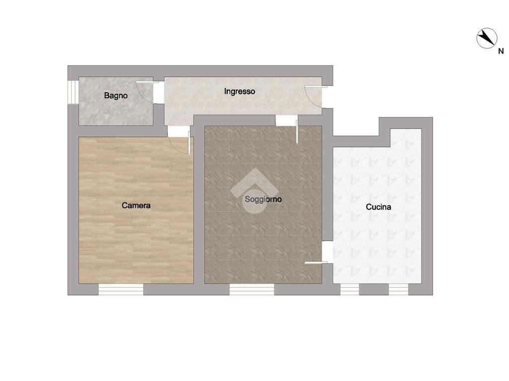 Bilocale Via Antonio Mosca, Milano (zona Baggio) - planimetria 1