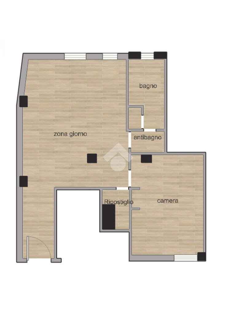 Bilocale Via Rodolfo Carabelli, Milano - planimetria 1