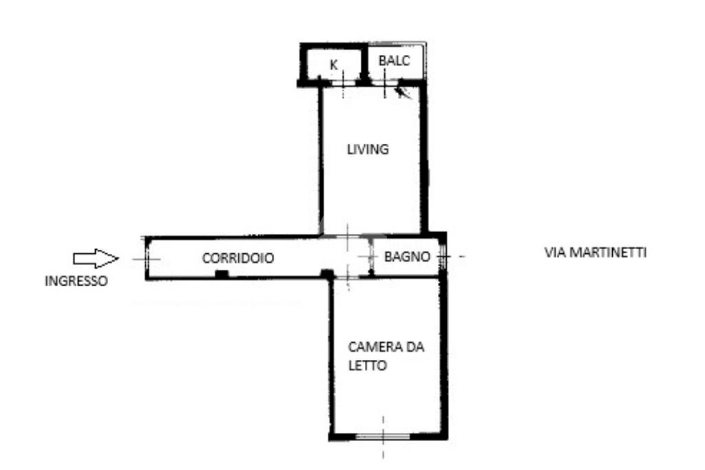 Bilocale Viale Aretusa, Milano - planimetria 1