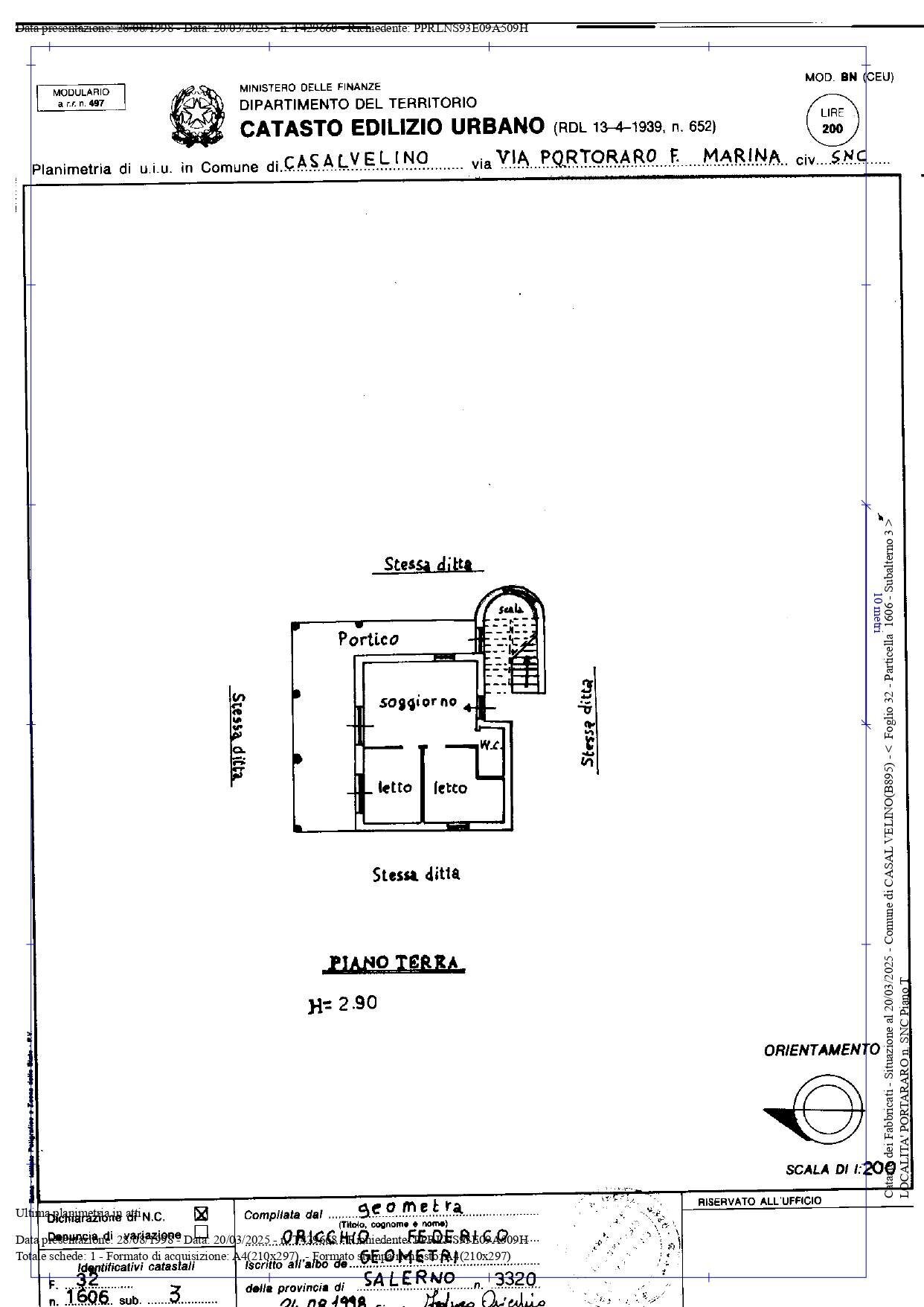 Foto 31 - Trilocale loc. Portoraro, Casal Velino - planimetria 1