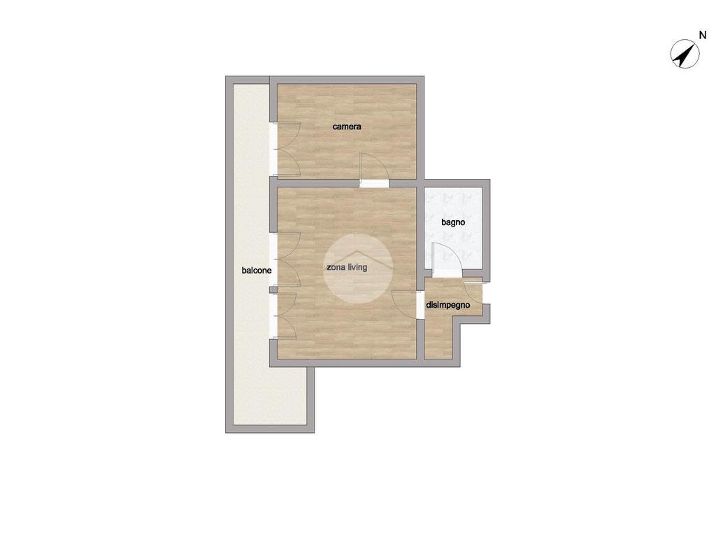 Two-room apartment Viale Ergisto Bezzi, Milano (neighborhood Gambara) - floor plans 1